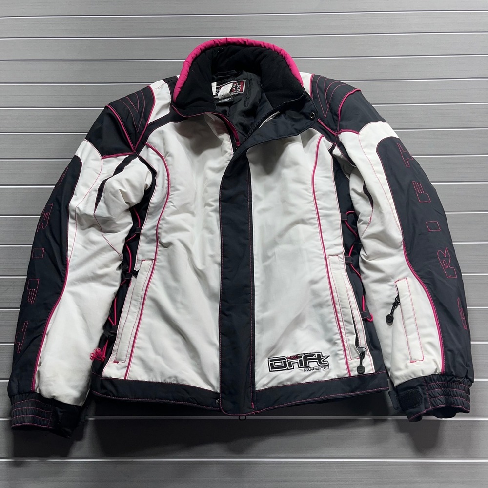 DRIFT RACING‎ Girls Insulated Jacket Pink White Black Size M Snowboard Ski